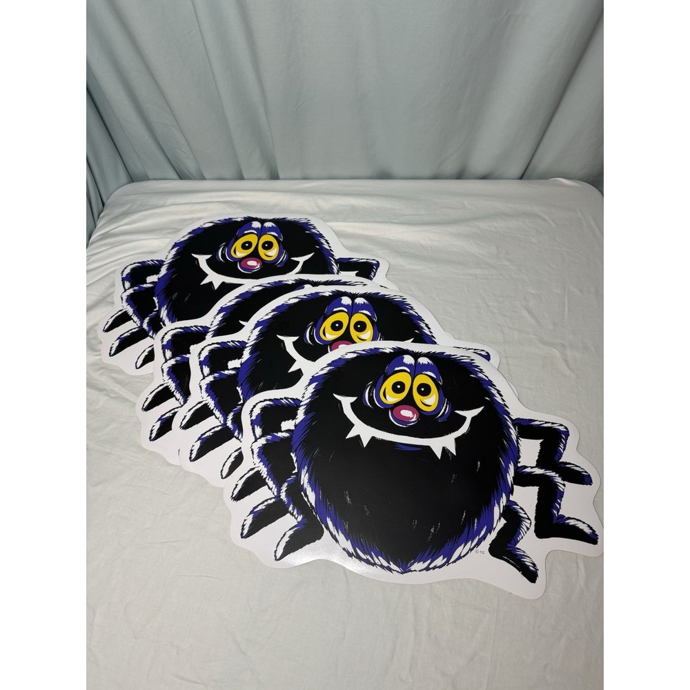 Halloween Set 4 Vinyl Placemat Pumpkin Time Spooky Cute Spider Vintage Fall